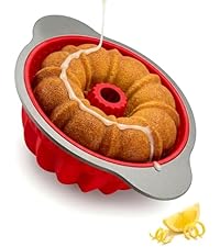 Boxiki Kitchen Premium Non-Stick Silicone Pound Cake Pan – Heavy-Duty Steel Frame, BPA & PFOA Free – Durable Fluted Cake Pan, Moldes para Gelatinas, Pasteles, Flan – No Warping, No Shape Loss