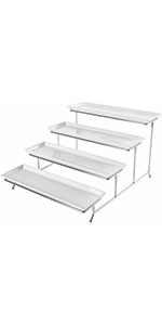 MyGift Set of 2 Ceramic Spoon Rest, Upright Ladle Holder Ceramic Dish with Silver Stainless Steel Rack