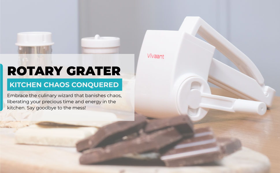 Parmesan Cheese Grater Hand Crank, Restaurant-Grade Rotary Cheese Grater Handheld Italian Style with 2 Stainless Steel Drum Blades is Dishwasher Safe & Easy to Clean