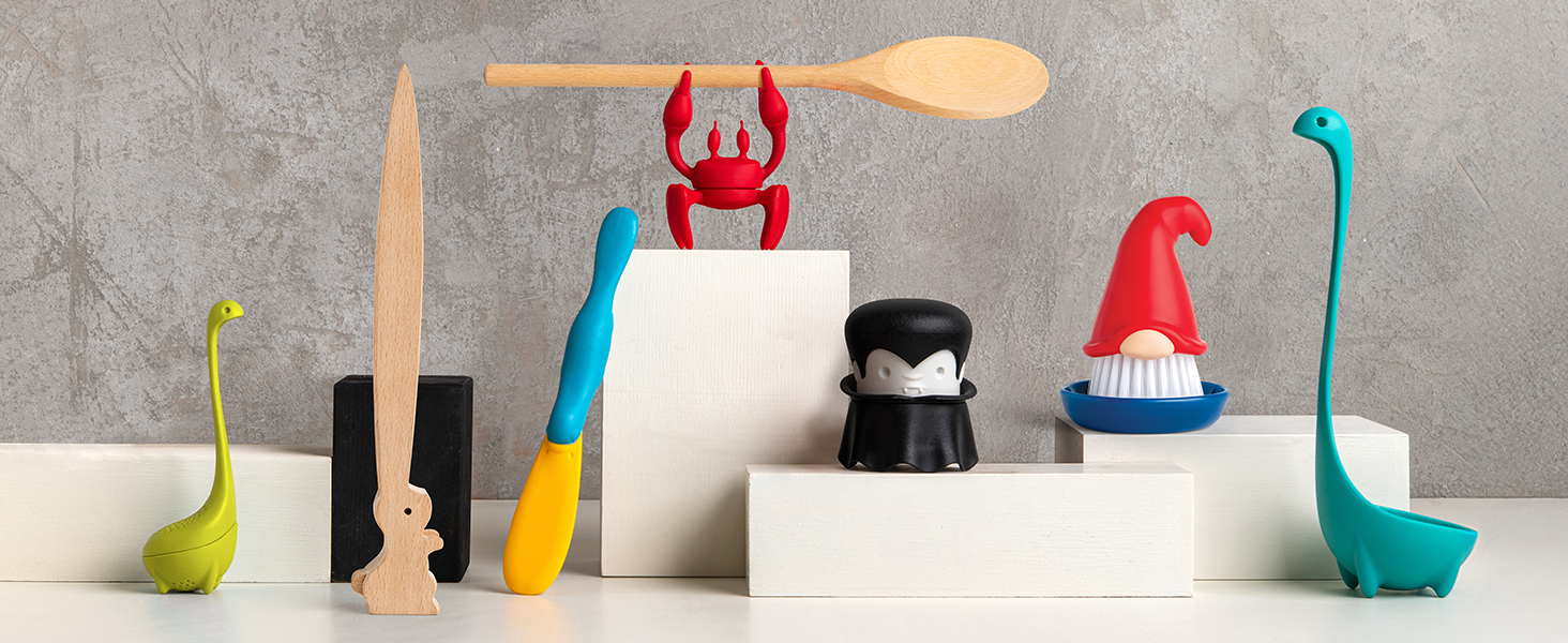 OTOTO Papa Nessie Pasta Server, Spaghetti Spoon - Food Grade & BPA Free Pasta Spoon Server - Dishwasher Safe & Heat Resistant Spaghetti Server, Pasta Fork 11.22x3.35x2.17 in