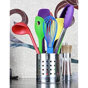 Chef Craft Premium Silicone Wire Cooking Whisk, 10.5 Inch, Red