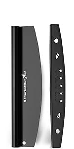 KitchenStar 14-Inch Pizza Cutter Rocker Blade - Sharp Stainless Steel Slicer Knife, Protective Cover, Dishwasher Safe, Large - Professional Pizza Oven Accessories