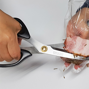 Korean Barbecue Kalbi Rib Meat Cutting Shears/Serrated 3T Blade/Quality Stainless Steel Scissors Large 10 1/4 Inches