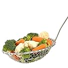 Best Utensils Asian Kitchen Stainless Steel Spider Strainer Professional Wire Skimmer with Spiral Mesh (7-Inch Strainer Basket)