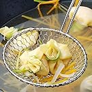 Best Utensils Asian Kitchen Stainless Steel Spider Strainer Professional Wire Skimmer with Spiral Mesh (7-Inch Strainer Basket)