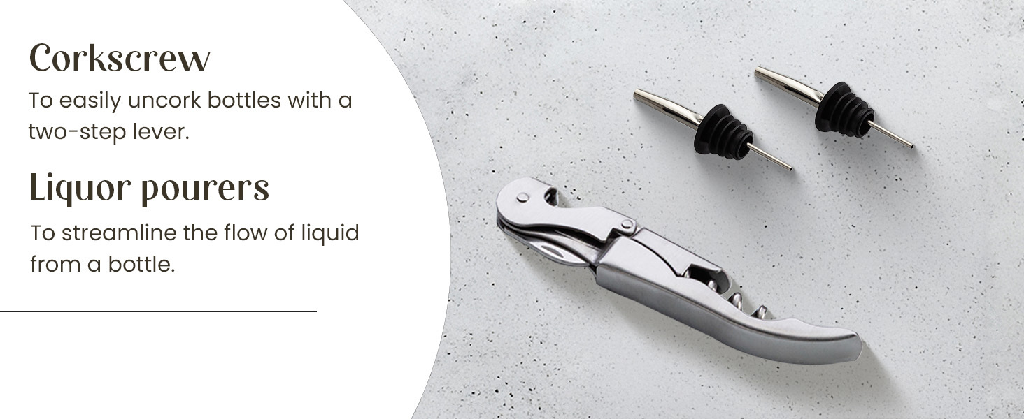 Mixology & Craft 16-Piece Stainless Steel Cocktail Shaker Set, 24 oz Cobbler Martini Shaker, Mixology Bartender Kit with Strainer, Travel Cocktail Kit in Gift-Ready Tube, Bartending Bar Kit Tools