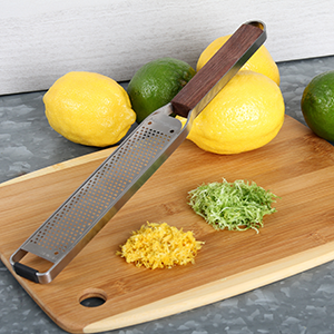 Microplane Master Series Wood Handle Stainless Steel Zester Grater