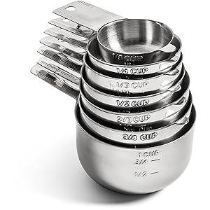 Hudson Essentials Stainless Steel Measuring Cups and Spoons Set - Stackable Set with Spout (11 Piece Set)