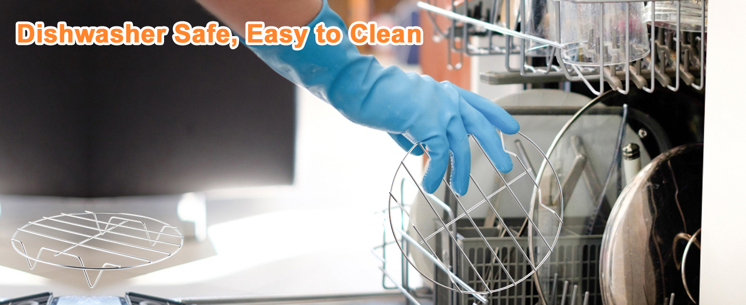 TamBee 8 Inch Cooking Rack Round 304 Stainless Steel Cooling Racks Baking and Cooling Steaming Rack w Stand Cookware for Air Fryer Pressure Cooker Canning 2Pcs