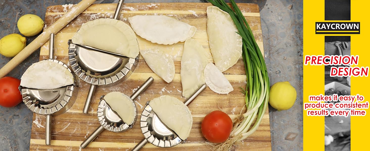 Best Utensils Stainless Steel Ravioli Mold Pierogi Dumpling Maker Wrapper Pastry Dough Cutter Kitchen Accessories (L: 4.5 inch)