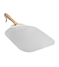 Chef Pomodoro Aluminum Metal Pizza Peel with Foldable Wood Handle for Easy Storage, Pizza Spatula, Gourmet Luxury Pizza Paddle for Baking Homemade Pizza Bread (12 inch)
