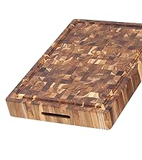 Teakhaus Cutting Board - Large (L) Wood Cutting Board with Juice Groove - Holiday Gift Ideas for Men and Women - Gift-Ready, Reversible, Edge Grain Wood, Knife Friendly - FSC Certified