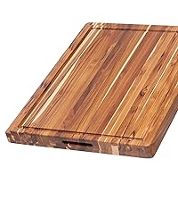 Teakhaus Cutting Board - Large (L) Wood Cutting Board with Juice Groove - Holiday Gift Ideas for Men and Women - Gift-Ready, Reversible, Edge Grain Wood, Knife Friendly - FSC Certified