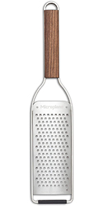 Microplane Master Series Wood Handle Stainless Steel Frame Fine Blade Cheese Grater