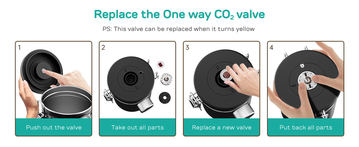 Coffee Gator Coffee Canister, 11oz Airtight Stainless Steel Kitchen Food Storage Container with Date-Tracker, CO2-Release Valve and Scoop for Beans, Grounds, Sugar, Cookies Jars, Tea, Cereal - Gray