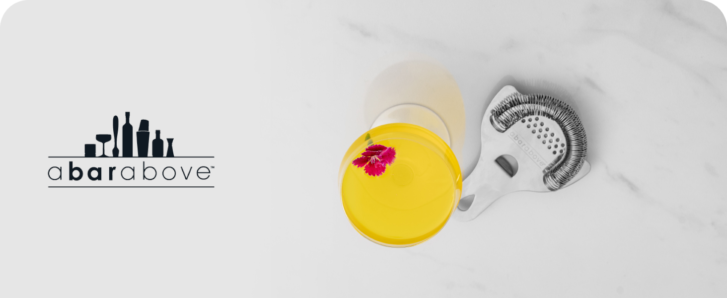 A Bar Above Hawthorne Strainer for Cocktails, Bar Strainer Cocktail, with High-Density Spring, Mirrored Stainless Steel Finish, Drink Strainer, Cocktail Strainer, for Boston Shakers and Mixing Glasses