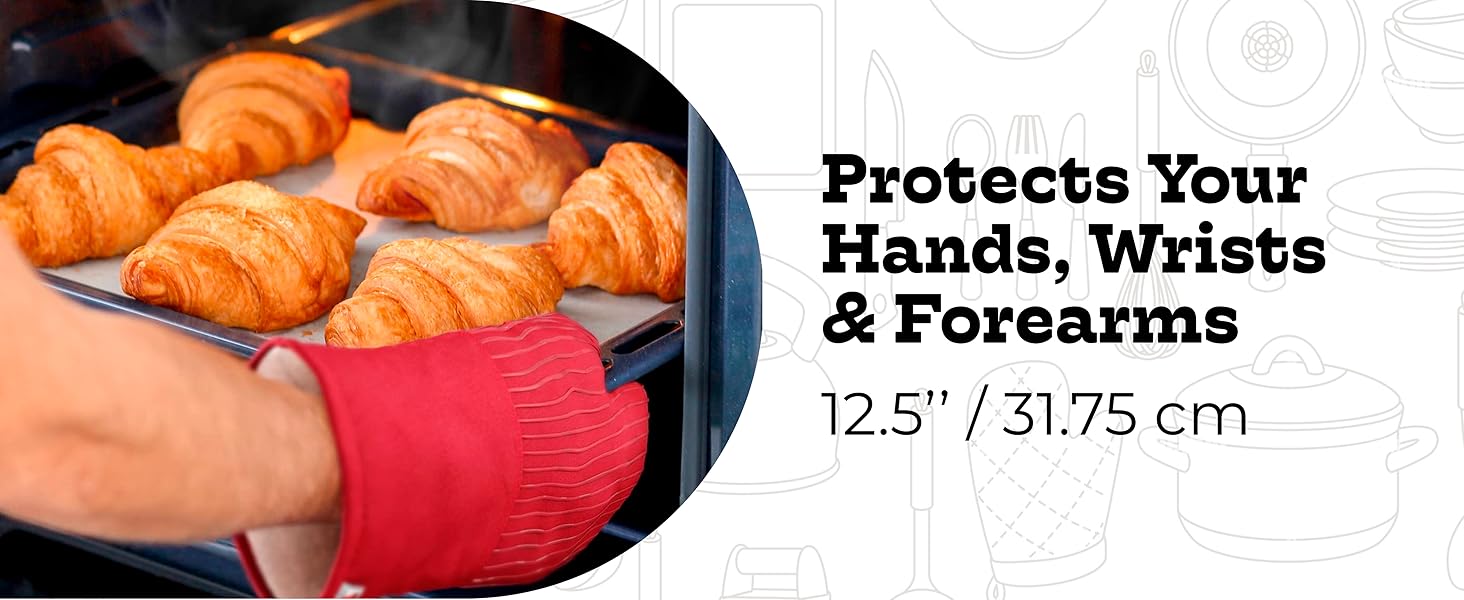 Big Red House - Silicone Oven Mitts - Red Set of 2-12.5