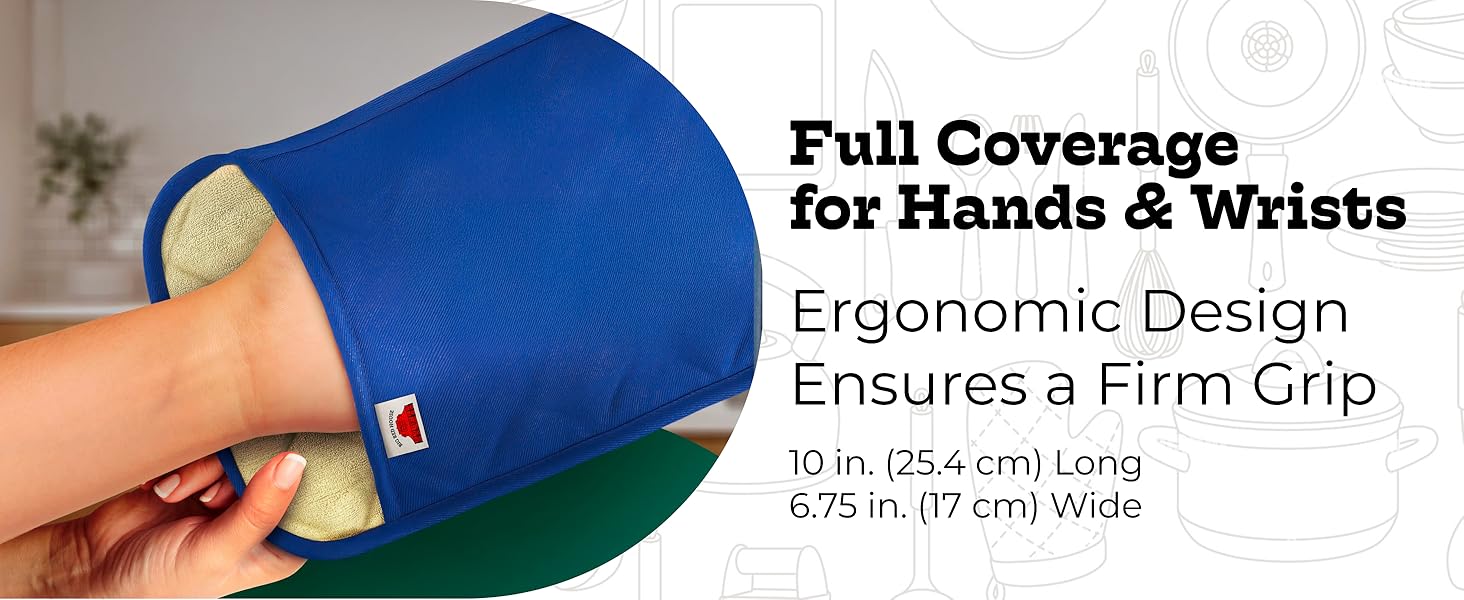 Big Red House - Silicone Oven Mitts - Red Set of 2-12.5