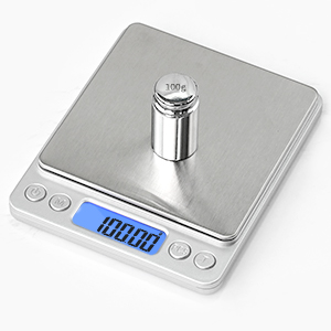 Toprime Digital Gram Scale 500g 0.01g Food Scale High Precision Kitchen Scale Multifunctional Stainless Steel Pocket Scale with Back-Lit LCD Display Tare PCS Features Silver