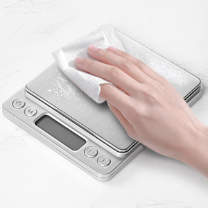 Toprime Digital Gram Scale 500g 0.01g Food Scale High Precision Kitchen Scale Multifunctional Stainless Steel Pocket Scale with Back-Lit LCD Display Tare PCS Features Silver