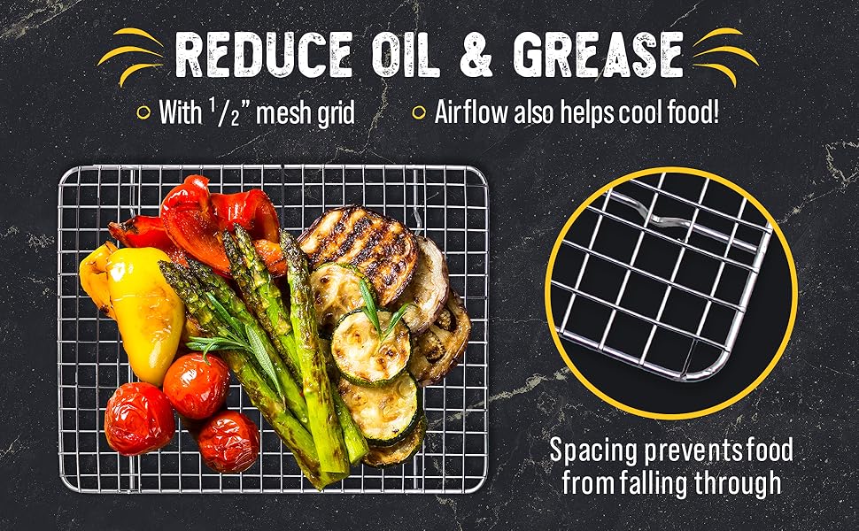 Checkered Chef Cooling Rack for Cooking and Baking - 8” x 11 ¾