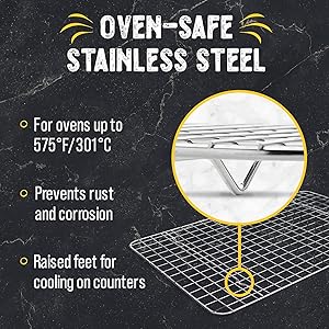 Checkered Chef Cooling Rack for Cooking and Baking - 8” x 11 ¾
