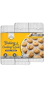 Checkered Chef Cooling Rack for Cooking and Baking - 8” x 11 ¾
