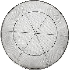 Juvale Stainless Steel Fine Mesh Strainer - Durable Rust-Resistant Mesh Colander - Ergonomic Handle Rice Colander - Ultra-Fine Flour Sifter - Dishwasher Safe with Stable Design - 11 in x 4 in, Silver