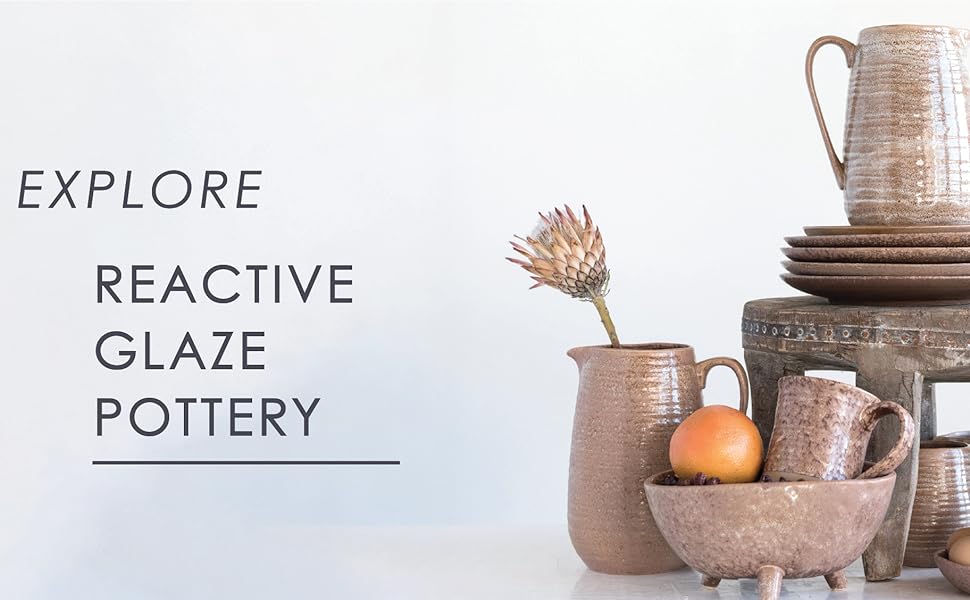 Creative Co-Op Set of 2 Cream Stoneware Colanders