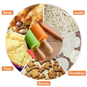 Koogel 9 Inch Mini Rolling Pin, 2 PCS Wooden Handle Rolling Pin for Kids Dough Rollers for Baking Supplies Home Kitchen