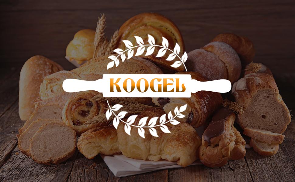 Koogel 9 Inch Mini Rolling Pin, 2 PCS Wooden Handle Rolling Pin for Kids Dough Rollers for Baking Supplies Home Kitchen