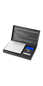 Weigh Gram 200g Digital Pocket Gram Scale 0.01g Accuracy, 200g x 0.01g Mini Digital Grams Scale, Small Food Scale, Jewelry Scale, Ounces Grains Scale With100g Calibration Weight