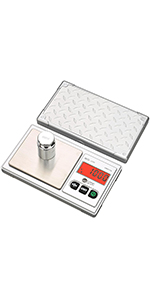 Weigh Gram 200g Digital Pocket Gram Scale 0.01g Accuracy, 200g x 0.01g Mini Digital Grams Scale, Small Food Scale, Jewelry Scale, Ounces Grains Scale With100g Calibration Weight