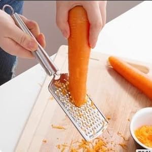 NewlineNY Stainless Steel Kitchen Tools: Veggie Fruit Shredder Slicer Grater Peeler, 4 Pcs Set: 1 Straight 1 Julienne Peeler 1 Cheese Vegetable Grater 1 Traditional