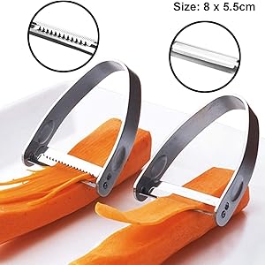 NewlineNY Stainless Steel Kitchen Tools: Veggie Fruit Shredder Slicer Grater Peeler, 4 Pcs Set: 1 Straight 1 Julienne Peeler 1 Cheese Vegetable Grater 1 Traditional
