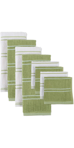 DII Basic Terry Collection Quilted 100% Cotton, Potholder, Barn Red, 3 Piece