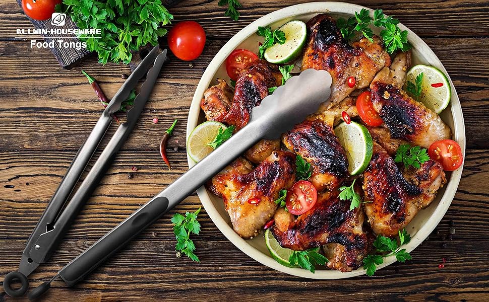 304 Stainless Steel Kitchen Cooking Tongs, 9