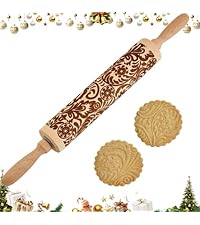 GOBAM Wood Rolling Pin, Small - Dough Roller for Pasta, Cookies, Pie, Pizza, Chapati, Fondant, Rolling Pins for Baking, Bread Making Tools and Supplies - 11 x 1.38 Inches