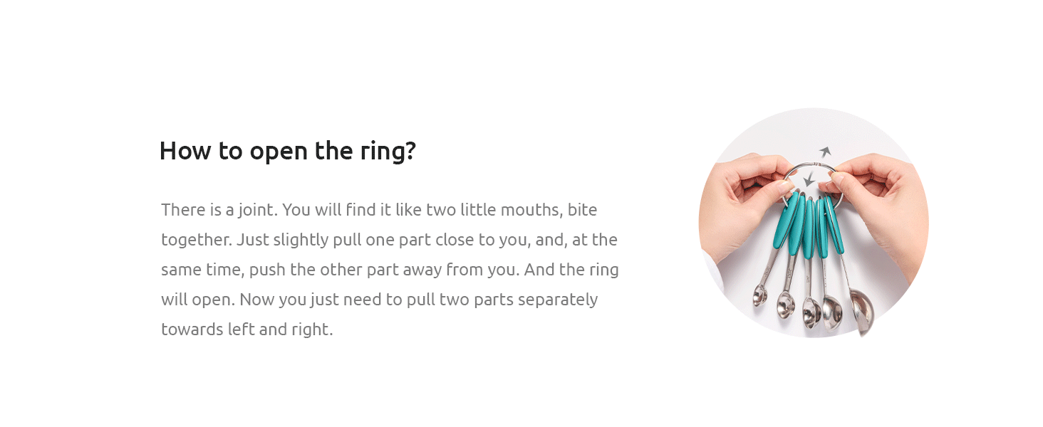 Measuring Cups : U-Taste 18/8 Stainless Steel Measuring Cups and Spoons Set of 10 Piece, Upgraded Thickness Handle (Teal)