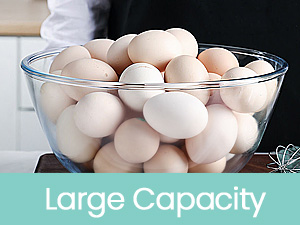 Luvan Glass Mixing Bowls with Lids Set(4.5QT, 2.7QT, 1.1QT)-Large Glass Mixing Bowls, Clear Salad Bowl for Baking, Cooking, Serving, Food Prep, 3PC Nesting Bowls for Kitchen Storage & Dishwasher Safe