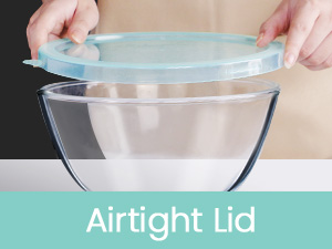 Luvan Glass Mixing Bowls with Lids Set(4.5QT, 2.7QT, 1.1QT)-Large Glass Mixing Bowls, Clear Salad Bowl for Baking, Cooking, Serving, Food Prep, 3PC Nesting Bowls for Kitchen Storage & Dishwasher Safe