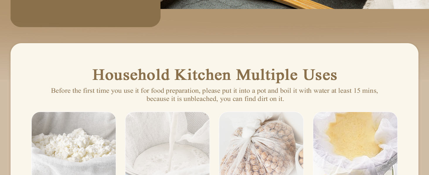 Cheesecloth, Grade 90, 36 Sq Feet, Reusable, 100% Unbleached Cotton Fabric, Ultra Fine Cheese Cloth for Cooking - Nut Milk Bag, Strainer, Filter (Grade 90-4Yards)