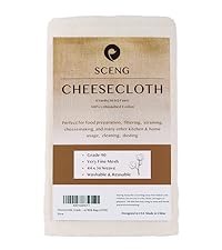 Cheesecloth, Grade 90, 36 Sq Feet, Reusable, 100% Unbleached Cotton Fabric, Ultra Fine Cheese Cloth for Cooking - Nut Milk Bag, Strainer, Filter (Grade 90-4Yards)