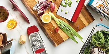 Rachael Ray Multi Stainless Steel Grater, Red Small