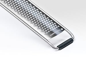 Deiss PRO Lemon Zester & Heavy Duty Cheese Grater & Vegetable Grater - Parmesan Cheese Lemon, Garlic, Nutmeg, Chocolate, Fruits, Vegetables, Ginger Grater - Cheese Shredder & Stainless Steel Grater