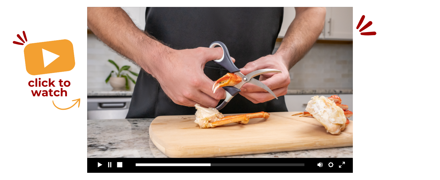 Kitchen Shears by Gidli - Liftime Replacement Warranty* - Includes Seafood Scissors As a Bonus - Heavy Duty Utility Stainless Steel All Purpose Ultra Sharp Scissors for Food/Cooking