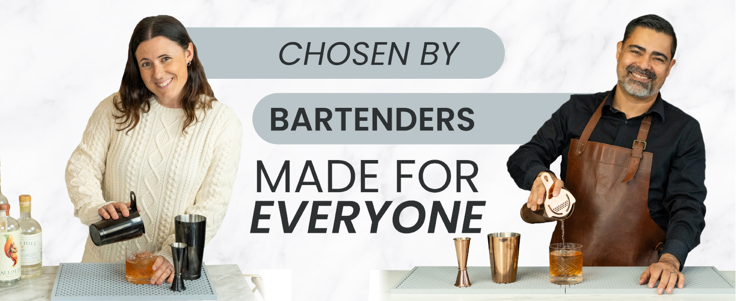 A Bar Above Professional Boston Shakers Set 18 oz Weighted and Unweighted Stainless Steel Cocktail Shaker Set for Bartenders, Premium 304 Steel Bar Shaker, Essential Bartending Tools for Mixing Drinks