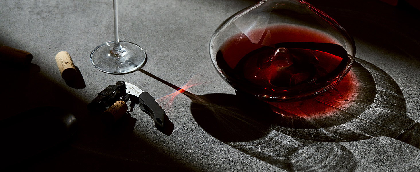 Vintorio Professional Waiters Corkscrew - Wine Key with Ergonomic Rubber Grip, Beer Bottle Opener and Foil Cutter (1 Pack)