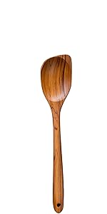 FAAY 11.5 Inch Teak Wood Spatula/Turner for RIGHT Hand | Versatile Spatula, Durable, Healthy and High Moist Resistance for Non Stick Cookware