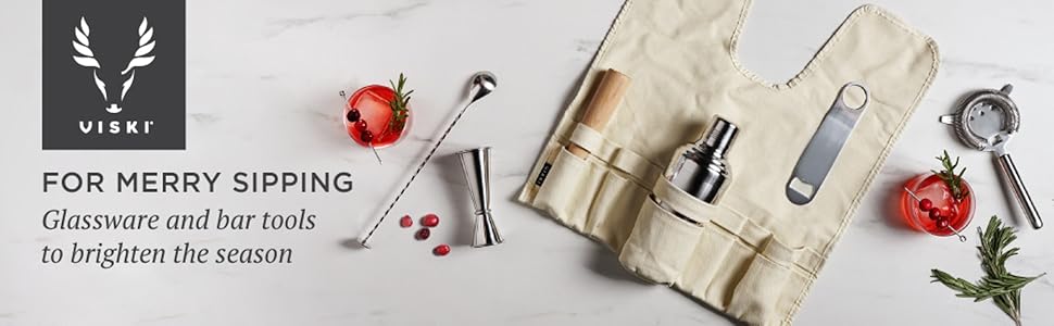 Viski Hawthorne Cocktail Strainer, Stainless Steel Bar Strainer with Copper Finish for Standard and Large Mixing Glasses, Boston Shakers and Shaker Tins, Home Bar Essentials, Bartender Tool, Set of 1